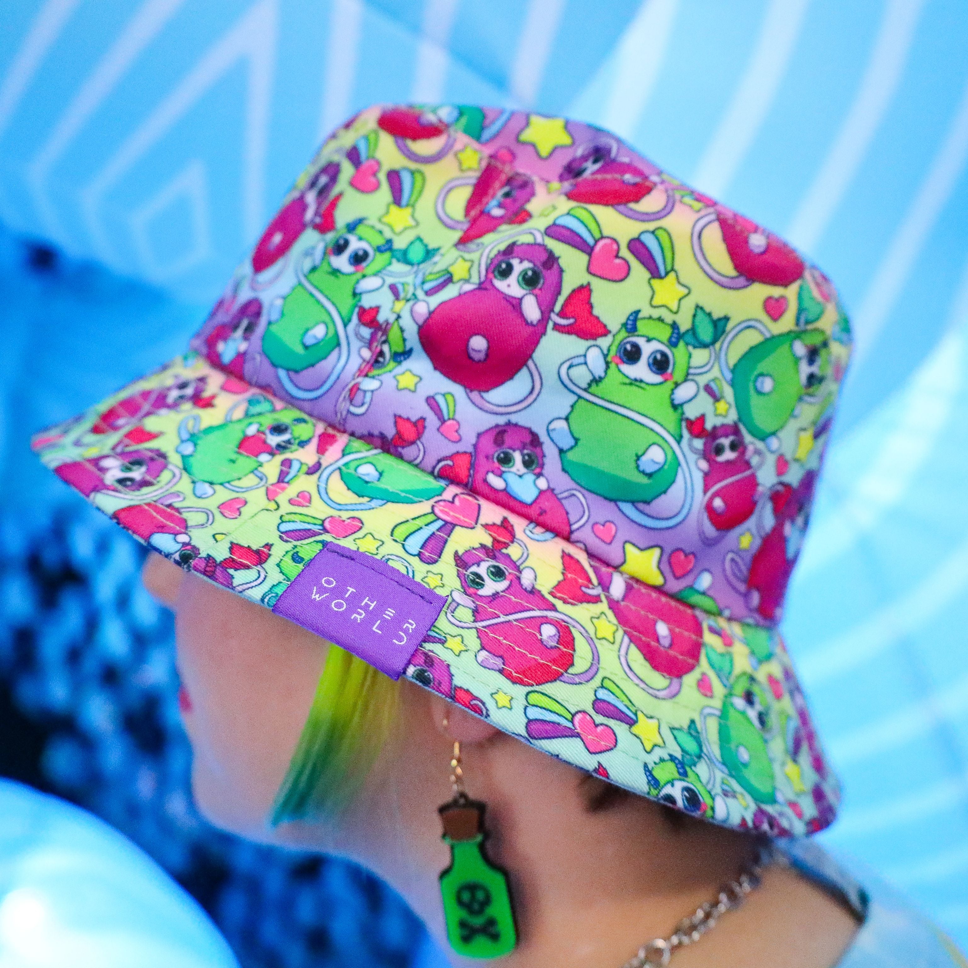 Reversible Rainbow Bucket Hat