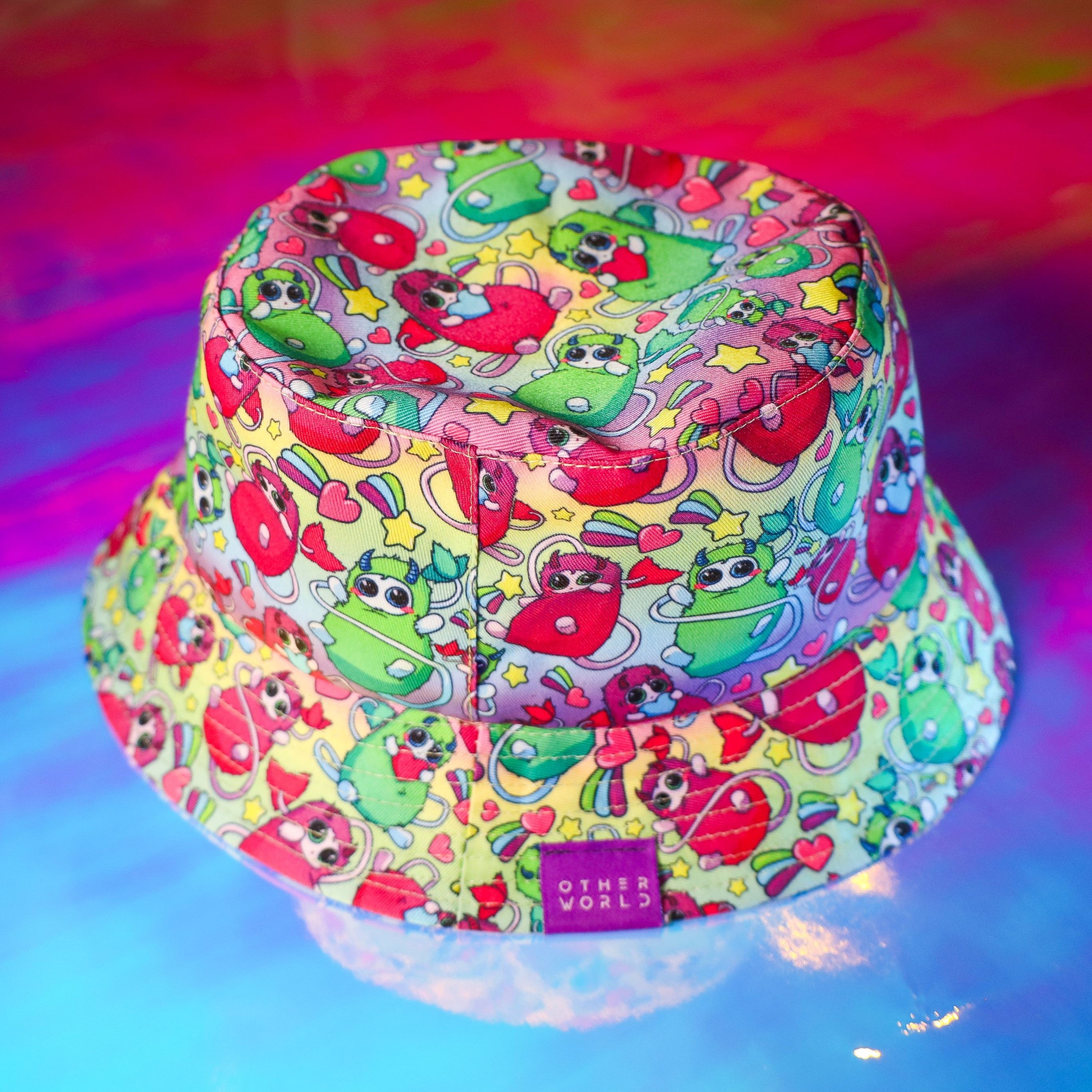 Reversible Rainbow Bucket Hat