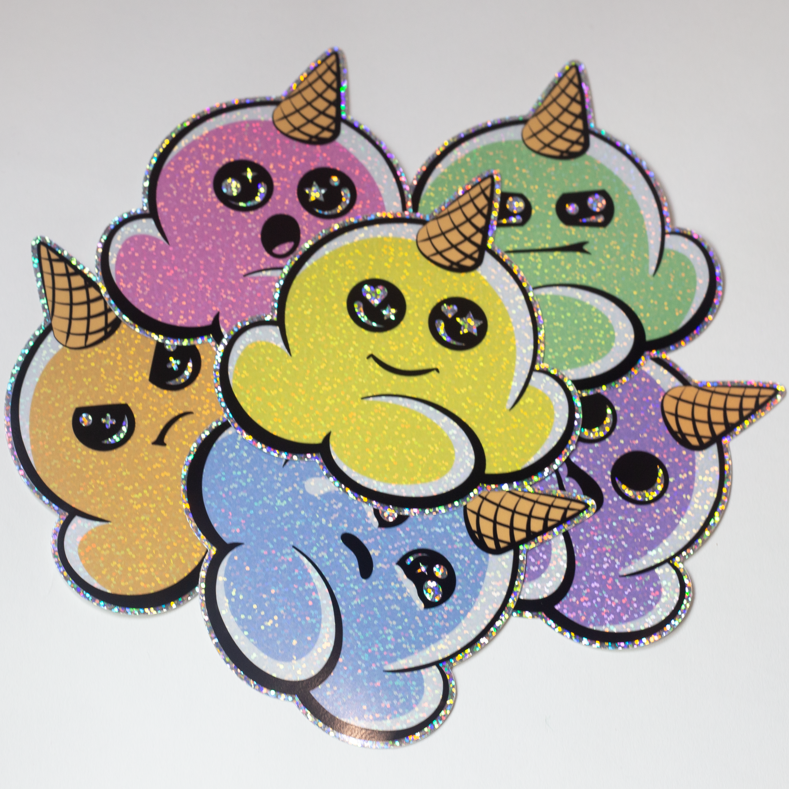 Glittery Scoop Stickers